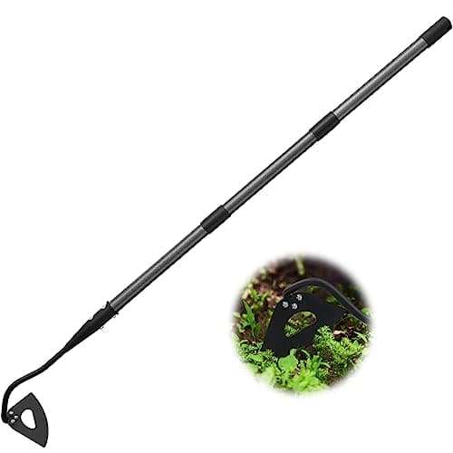 COCONUT Garden Hoe, 65 inch Long Handle Weeding Hollow Hoe Garden Tool, Heavy Duty Gardening Hoe with Durable Blade for Loosening Planting