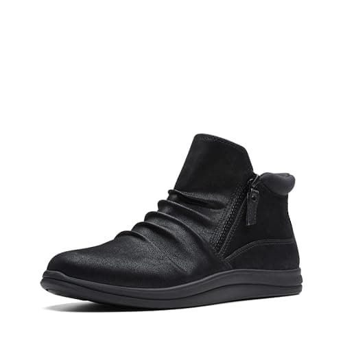Clarks Cloudsteppers Women's Breeze Range Ankle Boot, Black Synthetic, 5 Medium US