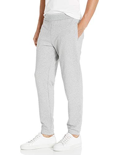 Armani Exchange Men's Drawstring Jogger with Logo Zip Pocket, Heather Grey, Small