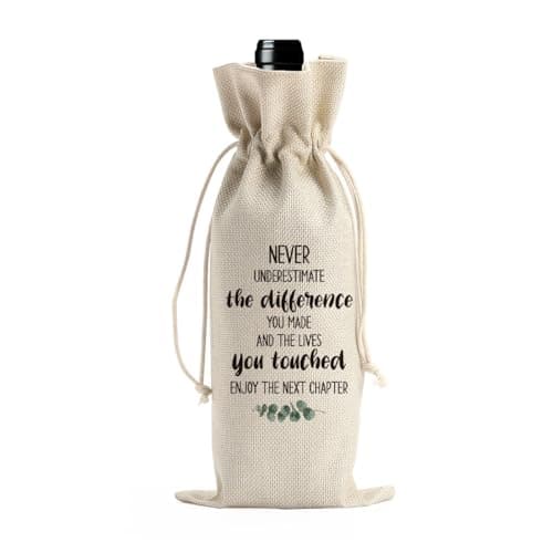 Going Away Gift Farewell Gifts for Coworkers Moving Away Gifts for Friends Coworker Leaving Gifts for Women New Beginnings Gifts for Women Goodbye Gifts for Boss Men Next Chapter Wine Bag