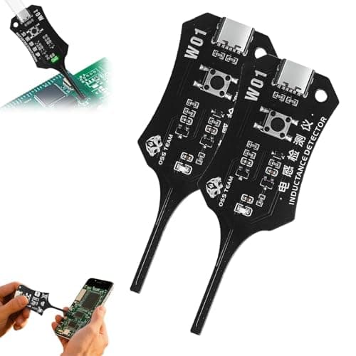 2 PCS Type-C Inductance Tester Motherboard Coil Tester, Electronic Circuit Board Inductor Detector for PC & Phone Repair, Electromagnetic Induction Quick Fault Check Tool for Motherboard Component