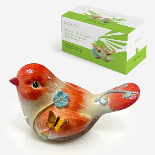 GZVDYG Home Shelf Decor, Orange Bird Statue
