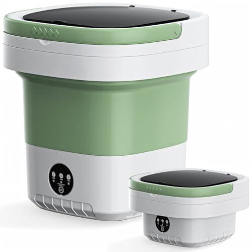 20L Foldable Portable Washing Machine, 45dB Ultra Quiet 3 Modes Mini Washer with Spin Basket, No Installation Compact Washer for Travel RV Dorm Apartment Camping, Baby Clothes Underwear Socks