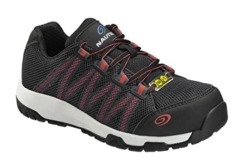 Nautilus Safety Footwear womens Accelerator,Black/Coral,8.5