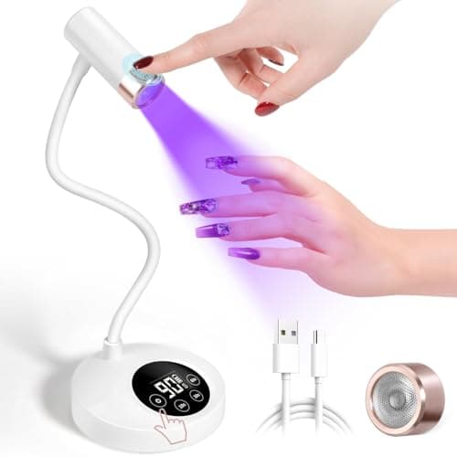 AORAEM UV LED Nail Lamp, Rechargeable Gooseneck Lamp for Gel Nails