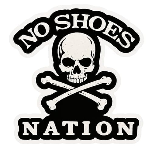 2 Decals 2 inches and 3 inches No Shoes Nation - Aesthetic Vinyl Sticker β Waterproof Quote Decal Sticker for Laptop, Water Bottle, Car, Journal, Scrapbook, Phone β Durable Sticker for Teens, Adults