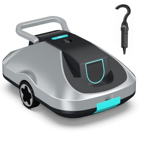Robotic Pool Cleaner, Cordless Pool Vacuum for Above Ground & Inground Pools, 200mins Runtime Automatic Pool Vacuum Robot for Leaves & Dirt, Powerful Suction up to 2500 sq.ft, Self Parking-Sky
