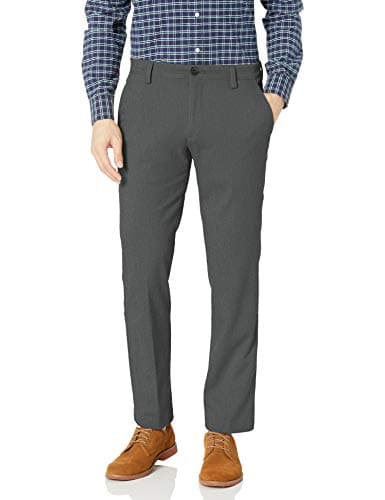 Dockers Men's Straight Fit Easy Khaki Pants, Storm Heather, 36W x 29L
