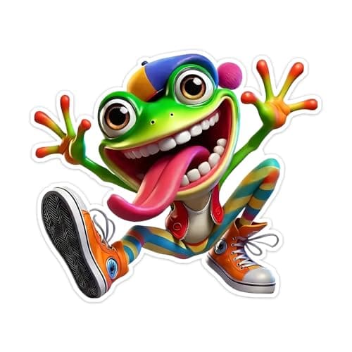 2pcs Funny Animal Cartoon Frogs Waterproof Vinyl Car Decal, Exterior Decorative Accessories, Used for Car, Motorcycle, Laptop, Van, Window, Door, Wall, Waterproof & Durable Decal (2BZ232)
