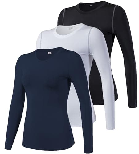 Women's Long Sleeve Shirts UPF 50+ Sun Protection Compression T Shirts Dry-Fit Athletic Tee Shirt Gym Running Tops