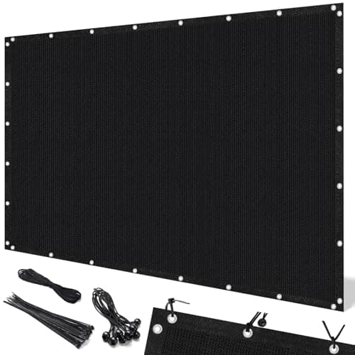 Artpuch Pergola Shade Cover with Grommets 6x8 FT 90% UV Block Outdoor Sun Shade Cloth Privacy Screen for Patio (Customized Available) Black
