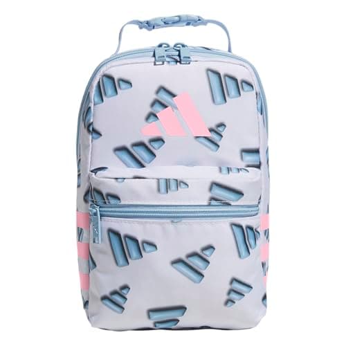 adidas Kids Santiago Lunch Bag – Insulated Cooler Lunchbox for Girls & Boys, 8L, Meadow Floral Wonder White/Wonder White/3, One Size