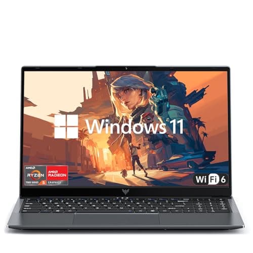 Laptop with AMD Ryzen 7000 Series Processor(Up to 4.3GHz),ΑMD Radeon Graphics,16GB DDR4 512GB NVMe SSD, Wi-Fi 6,Type-C,15.6" Full HD IPS Display,Windows 11 Computer for Light Gaming Vedio Editing