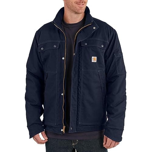 Carhartt Men's Flame Resistant Full Swing® Relaxed Fit Quick Duck Insulated Coat, Dark Navy, XX-Large