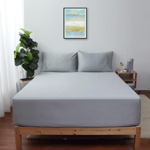 100% Egyptian Cotton Twin Size Fitted Sheet, 600 Thread Count Sateen