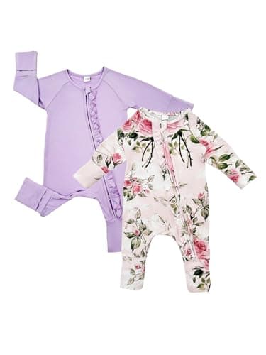 Bow Dream Bamboo Rayon Baby Pajamas Sleepers Newborn Clothes Rompers Outfit 6-12 Months
