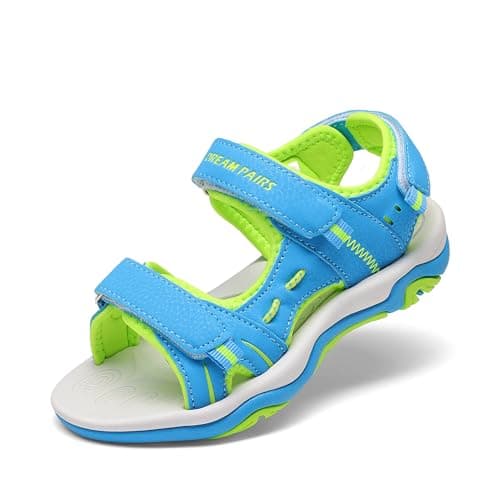 DREAM PAIRS Boys Girls Sandals Kids Athletic Summer Sports Water Shoes for Toddler/Little Kid/Big Kid,Size 8 Toddler,Blue/Green,170891_K
