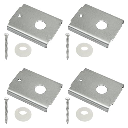 Aoserge 4 Pcs N7192 Bi fold Repair Bracket, Stainless Steel Bifold Hardware Kit for 1-3/8 in Doors, Top/Bottom Mount with Screws & Gaskets, Fixes Off-Track Doors & Restores Smooth Operation