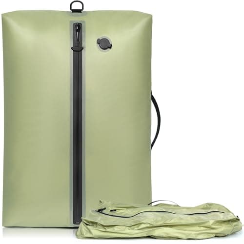 BAGAIL TPU Vacuum Bag for Travel, Reusable Compression Bag with IPX8 Waterproof Zipper, Save Space for Suitcase, Backpack and Carry on (Beige, ExtraLarge, No Pump)