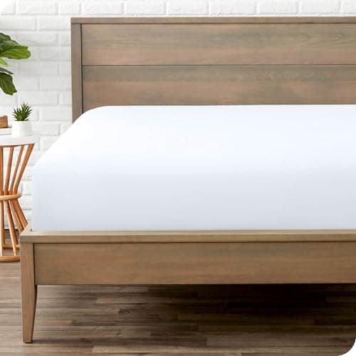 Bare Home Fitted Bottom Sheet Hospital Size - Premium 1800 Ultra-Soft - Hotel Luxury - Deep Pocket - Durable and Long Lasting (Hospital, White)