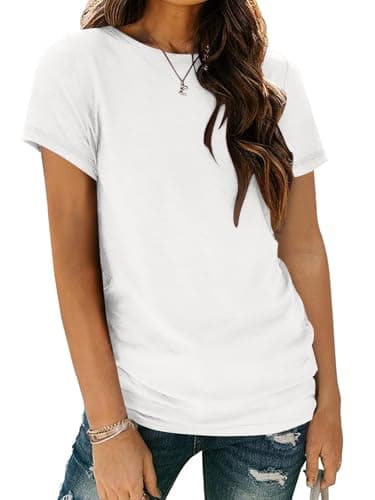 Zeagoo Womens T Shirt Short Sleeve Summer Tops Crewneck School Teachers Clothes Spring Beach Vacation Outfit