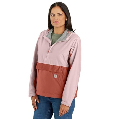 Carhartt Women's Rockford Anorak, Soft Rose/Saddle Red, Medium