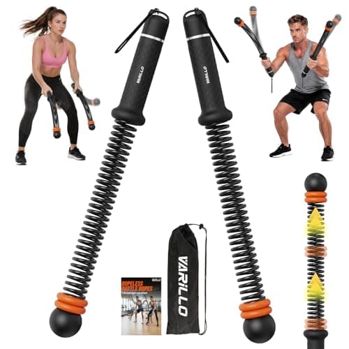 Ropeless Battle Ropes for Home Gym, Portable Cordless Weighted Battle Ropes with Storage Bag, High Calorie Burn for Men & Women, Fitness Equipment for HIIT & Low-Impact Aerobic Training