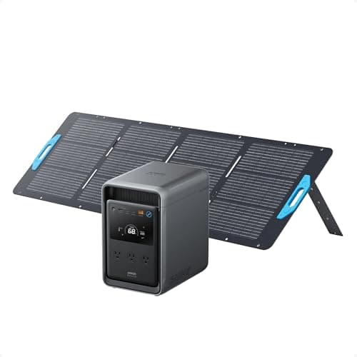 Anker SOLIX S2000 Portable Power Station with 400W Solar Panel, 1,500W (3,000W Peak) Solar Generator, 35-Hour Fridge Backup, 2,010Wh LFP Battery for Home Backup, Power Outages, and Camping