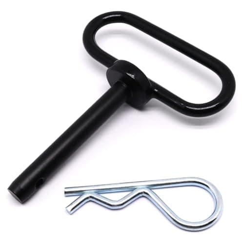 YuGtcen 1/2x3 inch Hitch Pin, Tractor Towing Hitch Pin and Clip, Black Handle Trailer Hitch Pin Gate Pins for Towing RV, Truck, Boat, Car, Tracto