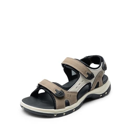 DREAM PAIRS Women's Walking Sport Athletic Sandals Comfort Open Toe Casual Outdoor Hiking Summer Shoes,Size 6,Beige/Grey,SDSA2401W