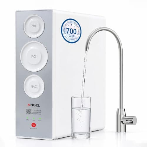 ANGEL Reverse Osmosis Water Filter, Under Sink RO System, 700 GPD Tankless