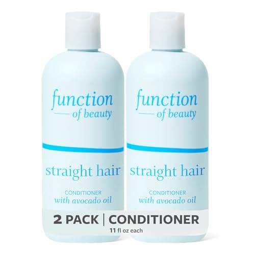 Function of Beauty Straight Hair Conditioner, 2-Pack - Sulfate-Free Conditioner for Natural Volume & Shine - Anti-Frizz, Lightweight & Hydrating - Oily Hair Care Products
