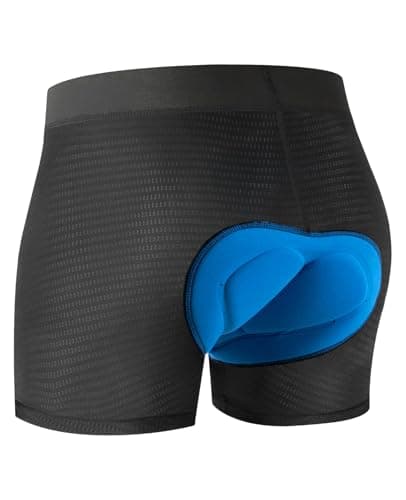 Niksa Cycling Underwear Men Absorbent, 5D Padded Gel Bike Shorts Men, Breathable Bike Liner Shorts for Mountain Biking Black