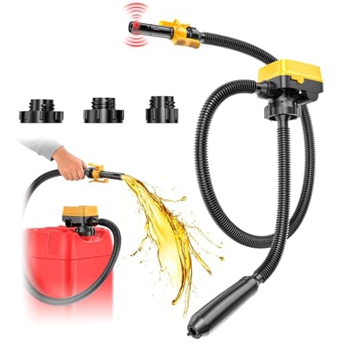 Ecarke 3.2 GPM Cordless Fuel Transfer Pump with Auto-Stop, Portable Gas Pump Compatible with DeWalt 20V & Milwaukee 18V Battery, Leak-Proof Pump for Gasoline Diesel to Car Truck Boat (Tool Only)