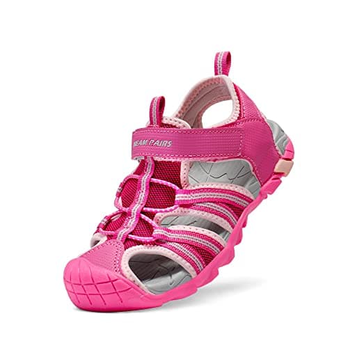 DREAM PAIRS Boys Girls Outdoor Summer Water Sport Athletic Sandals for Toddler/Little/Big Kid,Size 7 Toddler,Fuchsia/Shell/Pink,170813-K
