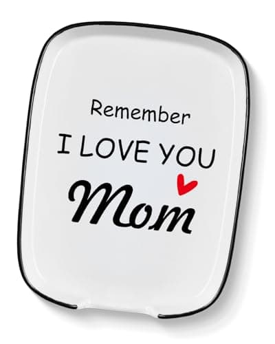 Thank You Gifts for Mom, Remember I Love You Moms Gift, Mothers Day Birthday Kitchen Gift for Mom Mother from Daughter Son, Ceramic Spoon Rest for Stove Top, Spoon Holder for Kitchen Counter Decor