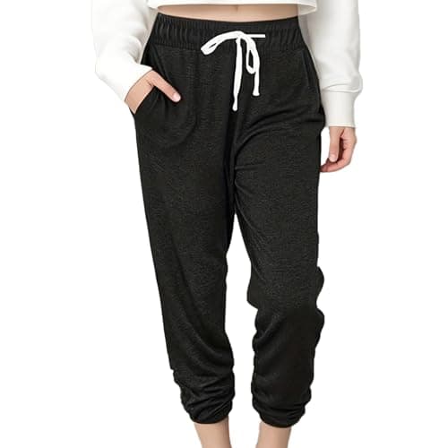 Hrbtens Women Baggy Sweatpants with Pockets Lounge Womens Pajams Pants Female Trouser