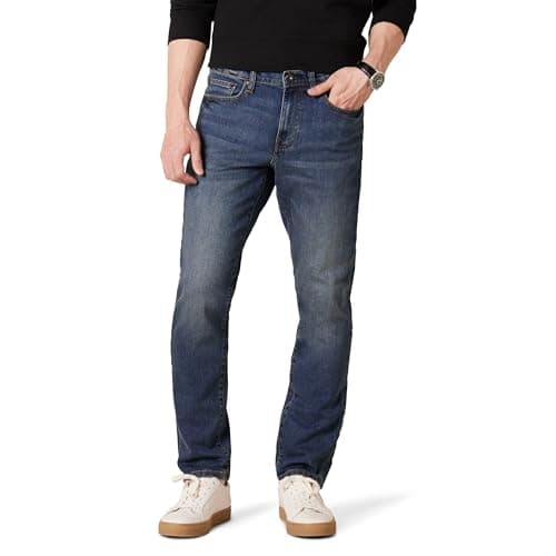 Amazon Essentials Men's Slim-Fit Comfort Stretch Jeans - Discontinued Colors, Medium Blue, 32W x 28L