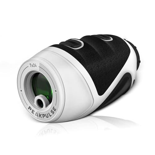 PEAKPULSE 1200 Yards Mini Small Light Golf Range Finder 6oz for Golfer and Hunter Rangefinder HDLCD 7X Magnification Rechargeable Angle Compensation Men Women Girl Boy