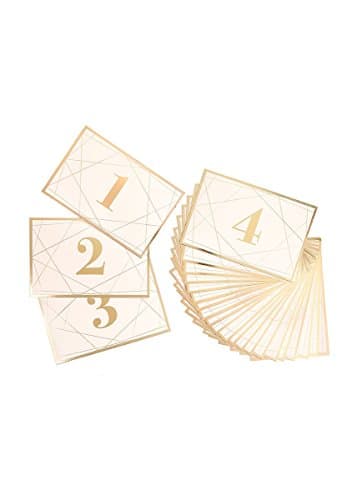 Darice 30021647 David Tutera Modern Geometric Table# Cards with Gold Foil Table# Cards