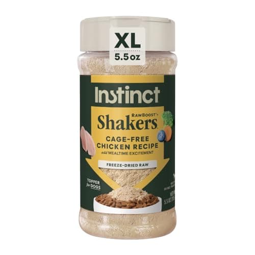 Instinct RawBoost Shakers, Freeze-Dried Dog Food Powder Topper - Chicken, 5.5 oz. Bottle