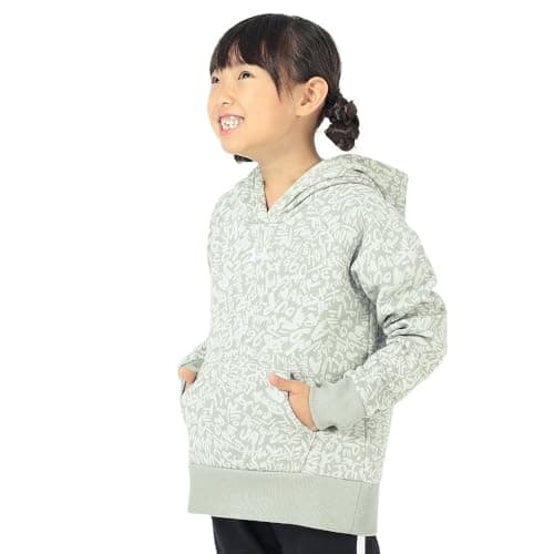 Under Armour girls Rival Fleece Printed Hoodie, (504) Grove Green / / White, X-Small