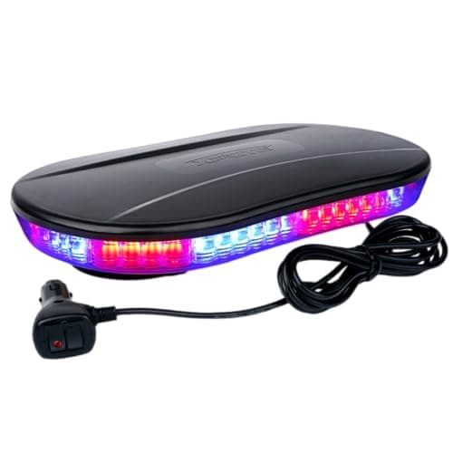 Xprite COB LED Rooftop Strobe Light Bar, Super Bright 19 Adjustable Lighting Modes with Magnetic Base for Construction Vehicles Tow Trucks Snowplow, Multi Color