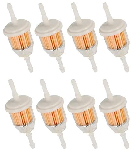 (8 pcs) AM116304 Fuel Filter Fits 1/4 and 5/16 Fuel Line Kohler 25 050 22-S 25-050-03-S 25-050-08-S GY20709 Gravely 21541500 Replaces 71-5960 120-436 38666 149-2206-01