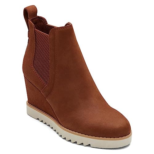 TOMS Women's Maddie Ankle Boot, Dark Ember Oiled Nubuck/Suede, 10