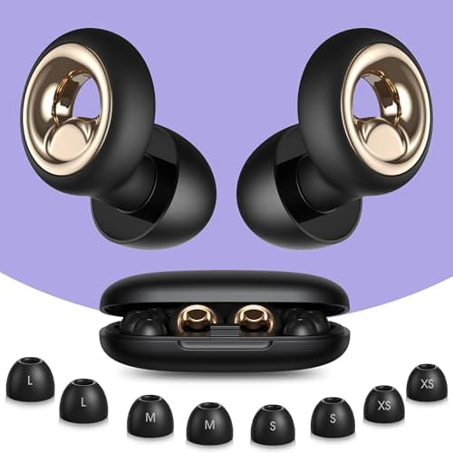 Vosaf Ear Plugs for Sleeping, 50dB Silicone Ear Plugs for Noise Cancelling, Earplugs for Snoring, Concert & Shooting with 8 Eartips, Silicone Hearing Protection for Work, Travel(Dark Grey)