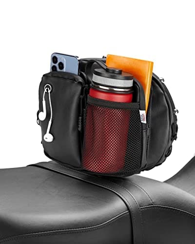 KEMIMOTO Motorcycle Backrest Bag Sissy Bar Driver Backrest Bags Organizer Kit Rider Back Rest Seat Pocket Compatible with CVO Road Glide Limited Tri Glide Touring Softail