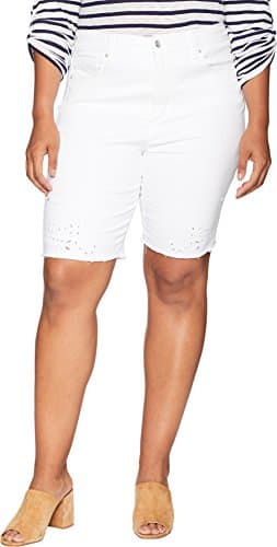 NYDJ Women's Plus-Size Briella Roll Cuff Jean Shorts