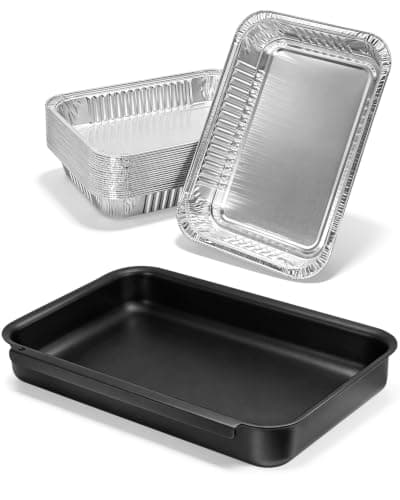 Matchwaves 93305 Catch Pan with 20 Pack 6415 Drip Pan Liners for Weber Genesis & Spirit 2 and 3 Burners, Summit Silver Gold Platinum, Grease Tray Catcher for Weber Replacement 93305 83156 7515
