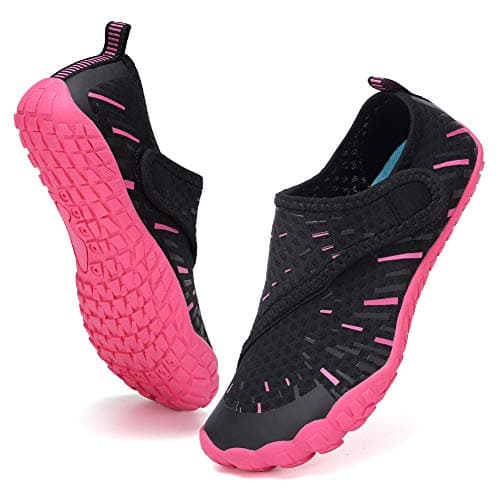 CIOR Boys & Girls Water Shoes Sports Aqua Athletic Sneakers Lightweight Sport Shoes(Toddler/Little Kid/Big Kid) U1ELJSX011-Blk.pink-32
